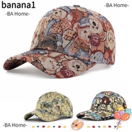 BANA Unisex-Teens Caps, Bear Print Cotton Cute Bear Baseball Cap, Cartoon Cartoon Little Bear Print 