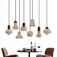 Ready Stock Yellow travertine Japanese-style wabi-sabi hanging lights bedroom dinning room pendant l