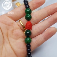 ROUND 6LY BUDDHA'S FACE RED CORAL THREADCNY