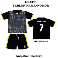 Free Sablon Nama+Nomor Punggung/ Baju Bola Anak Anak Jersey Stelan Futsal Anak Laki Laki Perempuan