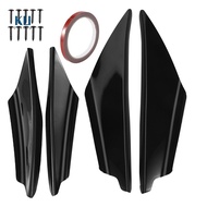 4Pcs Front Bumper Canards Splitter Body Diffuser Fins Body Spoiler Canard Universal Fit for Any Car