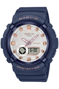 Casio BGA-280 Series Baby Watch, navy, Textured shape
