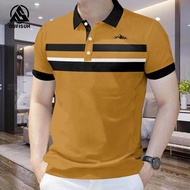 Polo T Shirt For Men Formal Casual Striped Polo Shirts For Men Multiple Colors Polo Shirt Short Slee