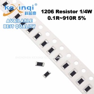 (100pcs) 1206 SMD Resistor 0.1R~910R 5% 1/4W 0.22R 0.24R 0.33R 0.36R 0.47R 0R 1R 2.7R 3.3R 4.7R 6.8R