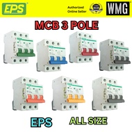 EPS MCB 3 POLE 6/10/16/20/32/40/63A