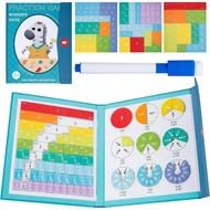 Magnetic Fraction Educational Puzzle, Magnetic Fraction Tiles & Fraction Circles Set, Portable Magne