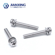 Tooth Screw Pad Flat Combination Round Combination 304 Machine Three Stainless Steel Elastic Screw P