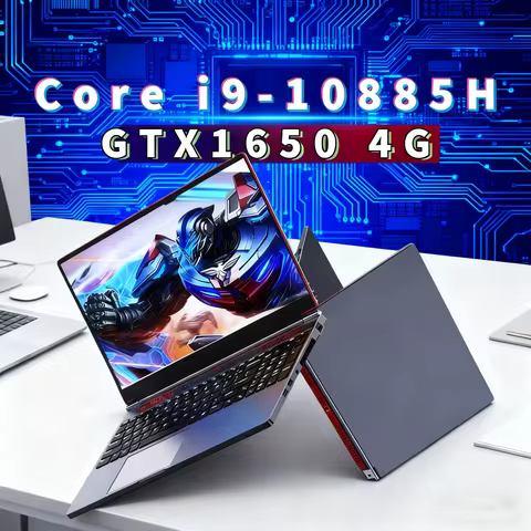 New Ultra Slim Laptop Intel Core i9 10885H GTX1650 4G 16" 32GB RAM 2TB SSD Gaming PC Office Study Co