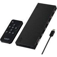 【Direct from Japan】Elecom DH-SW4KB51BK/E HDMI Switcher, 4K 60Hz, 5 Input, 1 Output, Remote Control, 