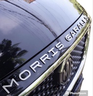 ตัวนูนMg  Stainless steel สเเตนเลสเเท้100%  อักษร Morris Garages ติดรถ MG ทุกรุ่น (ติดด้านหน้า)