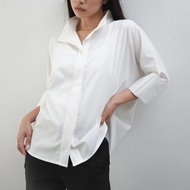 KEMEJA BNB - SANDERS SHIRT Shirt/ Wanita Basic Shirt/ High collar shirt/ Work Shirt/