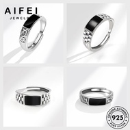 AIFEI JEWELRY Cincin Adjustable Moissanite Diamond 925 Retro Perempuan Silver Original Women Ring M122