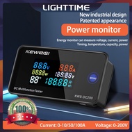 LIGHTTIME DC 0-200V Voltmeter Ammeter KWS Power Energy Meter LED Digital DC Wattmeter Electric Meter