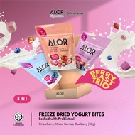Alor Kombo Pek 3 in 1 Yogurt Bites Kering beku (Multi beri, Beri Biru & Strawberi)/ Freeze Dried Yog