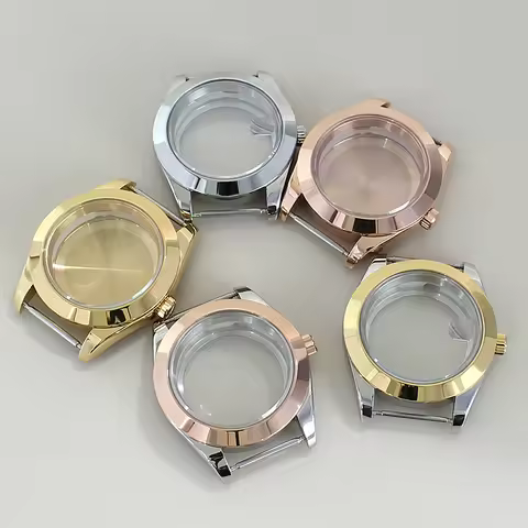 39mm 36mm Bevel Edge Watch Case Sapphire Glass Waterproof For Seiko NH35 NH36 NH38 NH34 Miyota8215 M