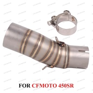 Slip On For CFMOTO 450SR 450NK 2022 -2024 Exhaust Middle Link Pipe 51MM Modify 450SR Exhaust Escape