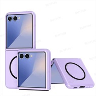 For Samsung Z Flip 7 Phone Case Luxury Plating Matte Magnetic Phone Case For Samsung Galaxy Z Flip 7