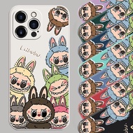 Casing Vivo X70 Pro Plus X80 Pro X90 Pro X100 Pro X100 Ultra Case Three LABUBU Pattern Silicone Cove