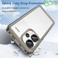 Lenuo Translucent Phone Case for Xiaomi Redmi Note 13 Pro Plus Pro+ 14C 13C 5G 4G Casing PC+TPU Shoc