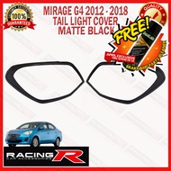 Mitsubishi Mirage G4 Sedan 2012 to 2020 Tail Light Garnish Cover Matte Black V2 2013 2014 2015 2016 