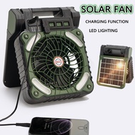 [SG STOCK] 20000mAh portable fan solar fan 4 Speeds camping fan with LED Lights and Timing Outdoor P
