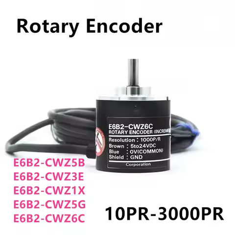 E6B2-CWZ6C Optical rotary encoder 10 50 60 100 200 300 400 500 600 800 1000 1024PR 1200PR 5-24VDC E6