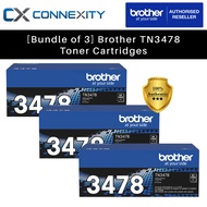 [Bundle of 3] Brother TN3478 Laser Toner Cartridges (Approx.12,000pages) For HL-L6400DW TN-3478 Brot