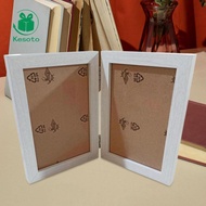 [PerfeclanfdMY] Double Picture Frame 4x6 Hinged Photo Frame for Living Room Office Bedroom
