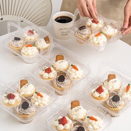 Egg Tart Packaging Box Portable 4 Pieces Packaging Cupcake Packaging Box Tart Egg Tart Box Disposabl