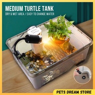 Medium Turtle Tank Reptile Turtle tortoise tank Terrarium basking area Fish Aquarium tank akuarium k