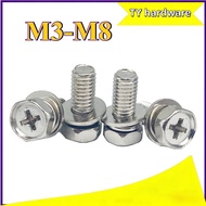 【DTY-G1】 Phillips Hex Bolt/ Phillips Hexagonal Bolt W/Washer / Hexagonal Capscrew Nickel-Plated M3M4