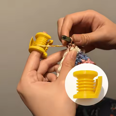 4pcs Crochet Yarn Finger Protectors, Crochet Tool, Knitting Tool, Prevents Finger Strain, 3D Printed
