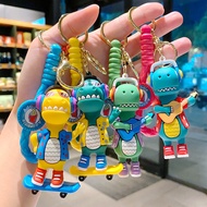 DJ Dinosaur Series Epoxy Doll Keychain Car Bag Key Pendant Jewelry Store