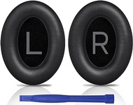 SOULWIT Earpads Replacement for Bose QuietComfort 45 (QC45)/QuietComfort SE (QC SE)/New Quiet Comfort Wireless Over-Ear Headphones, Ear Pads Cushions with Softer Protein Leather - Black