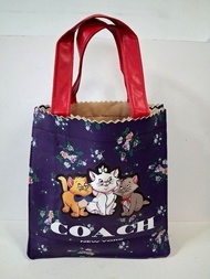 Coach Marie Tote Bag 富貴貓環保袋 手挽袋（袋尺寸：10.5“x10"x3.5"吋）