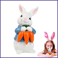 Bunny Figurine Resin Bunny Decorations for Home Statues Cute Easter Bunny Statue Spring Home Decor E