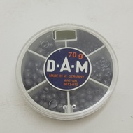 DAM Round Split Shot Kit Total Weight 70grams Mixed of Small Split Shots