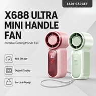 NEW 199 Speeds MINI Portable MiniHandheld Fan USB Rechargeable Mini Pocket Fan for Outdoor Camping T