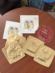 Shiseido and Chanel skin care samples