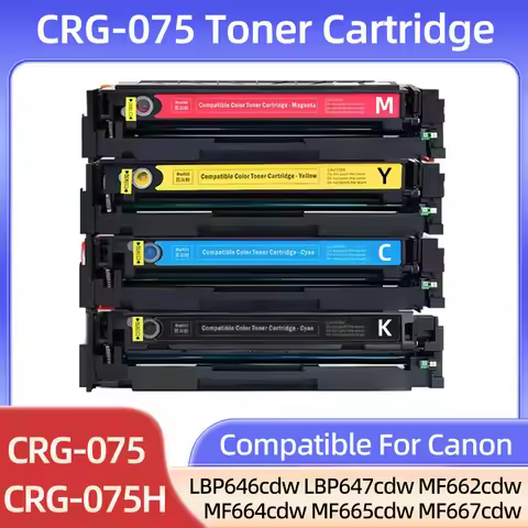 CRG-075 CRG075 CRG-075H Toner Cartridge Compatible For Canon LBP646cdw LBP647cdw MF662cdw MF664cdw M