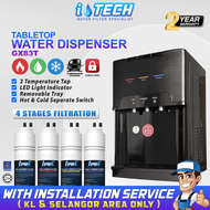 [FREE INSTALL] I-TECH Hot Ambient Cold Tabletop Water Dispenser Penapis Air GX83 - Compressor Coolin