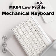 MK84 Low Profile Mechanical Keyboard Wireless Bluetooth Tri Mode RGB Gasket Keyboard PBT Keycaps 84 