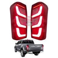 ไฟท้าย LED ISUZU DMAX 2012 - 2019 ลาย DMAX 2024 ไฟเบรค 4 เส้น อีซูซุ ดีแมคซ์