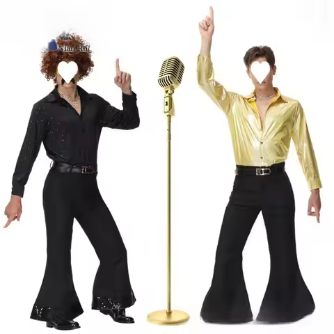 New Vintage 80s Elvis Presley Outfit Bar Performer Stage Costume Hip Hop Singer Leader Dance Suit Co