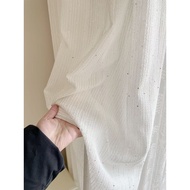 Buyuan Yijia French Cream Color Star Sequins Beige Light Translucent Slightly Translucent Cream Styl