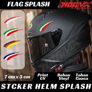 Motorcycle Helmet Sticker Flag Splash Flag