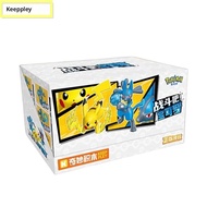 6pcs Original Keeppley Pokemon Building Block Pikachu Meowth Lucario Cinderace Greninja ประกอบอะนิเม