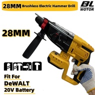 Fit For Dewalt 20V Battery 4-Mode Brushless Electric Hammer Drill 28MM Multifunctional Rotary Cordle