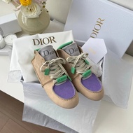 Dior Shoes dior Shoes dior 25SS Retro Lazy High-Top Sneakers Cow Suede Sheepskin Lining Rubber Outso