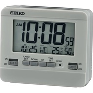 [𝐏𝐎𝐖𝐄𝐑𝐌𝐀𝐓𝐈𝐂] Seiko QHL086NL QHL086N Grey Alarm Snooze Light Thermometer Hygrometer Standing Digital 